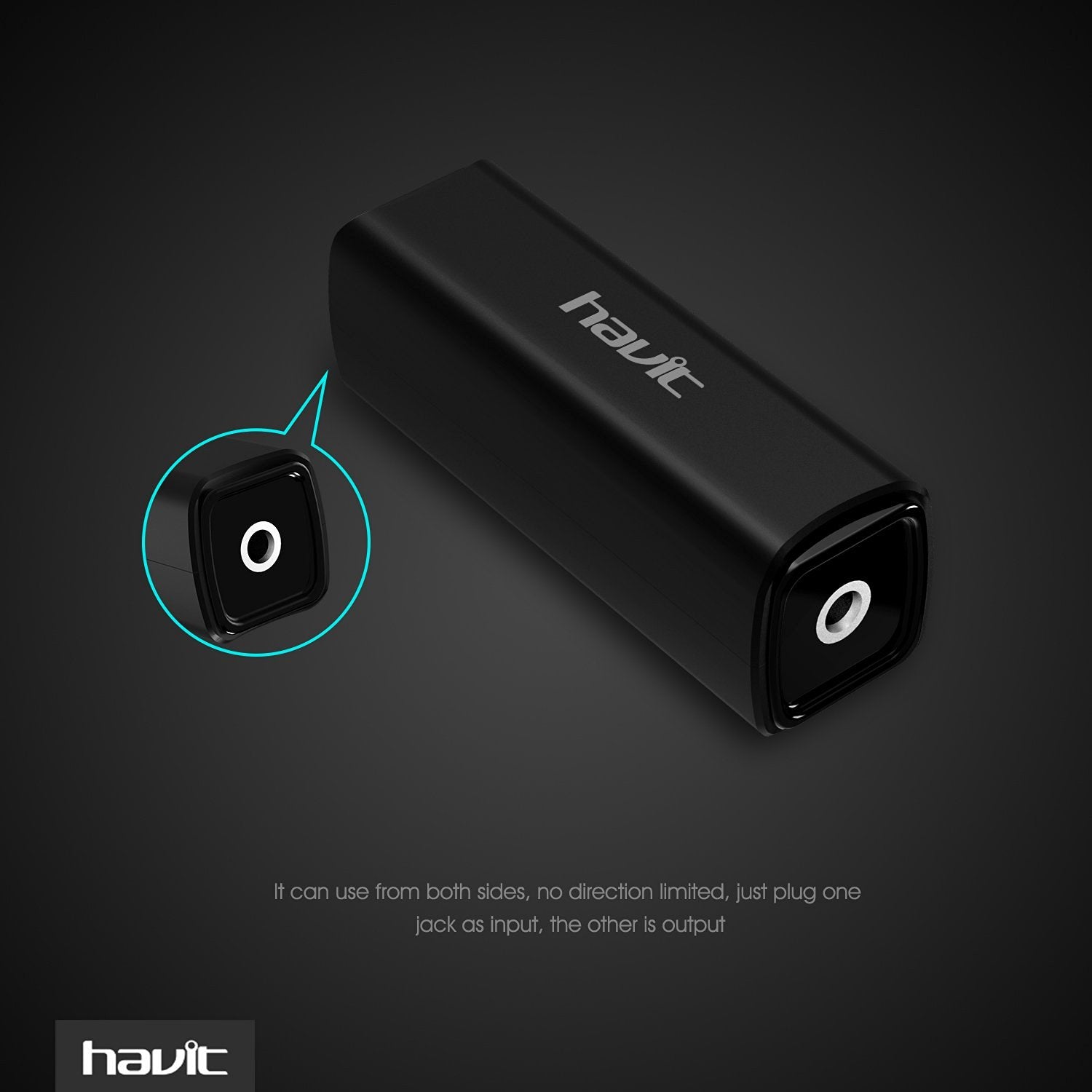 Ground Loop Isolator HAVIT HVX2 3.5mm AUX Ports Black