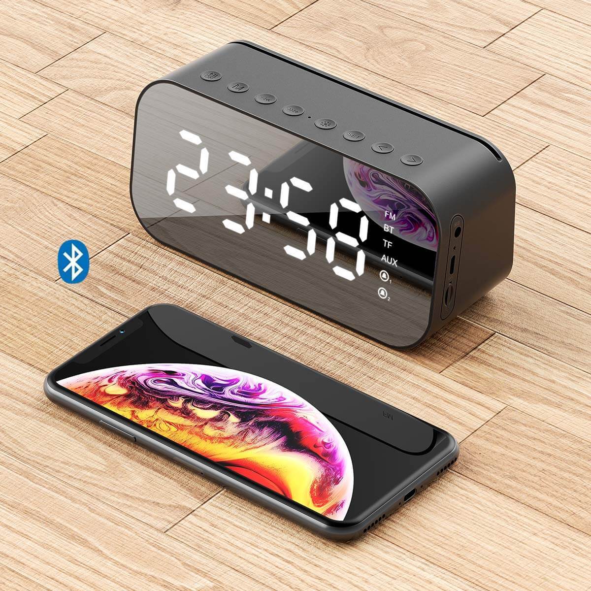 HAVIT M3 Bluetooth Speaker Alarm Clock Radio