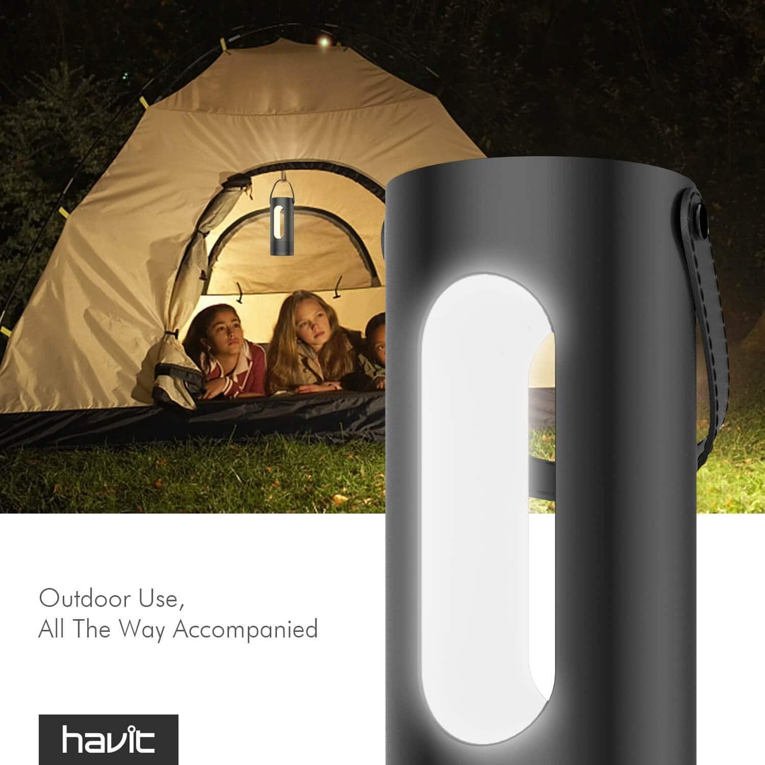 HAVIT M9 Surround Sound Bluetooth Speakers with 4000mAh Power Bank & Multi-Color LED