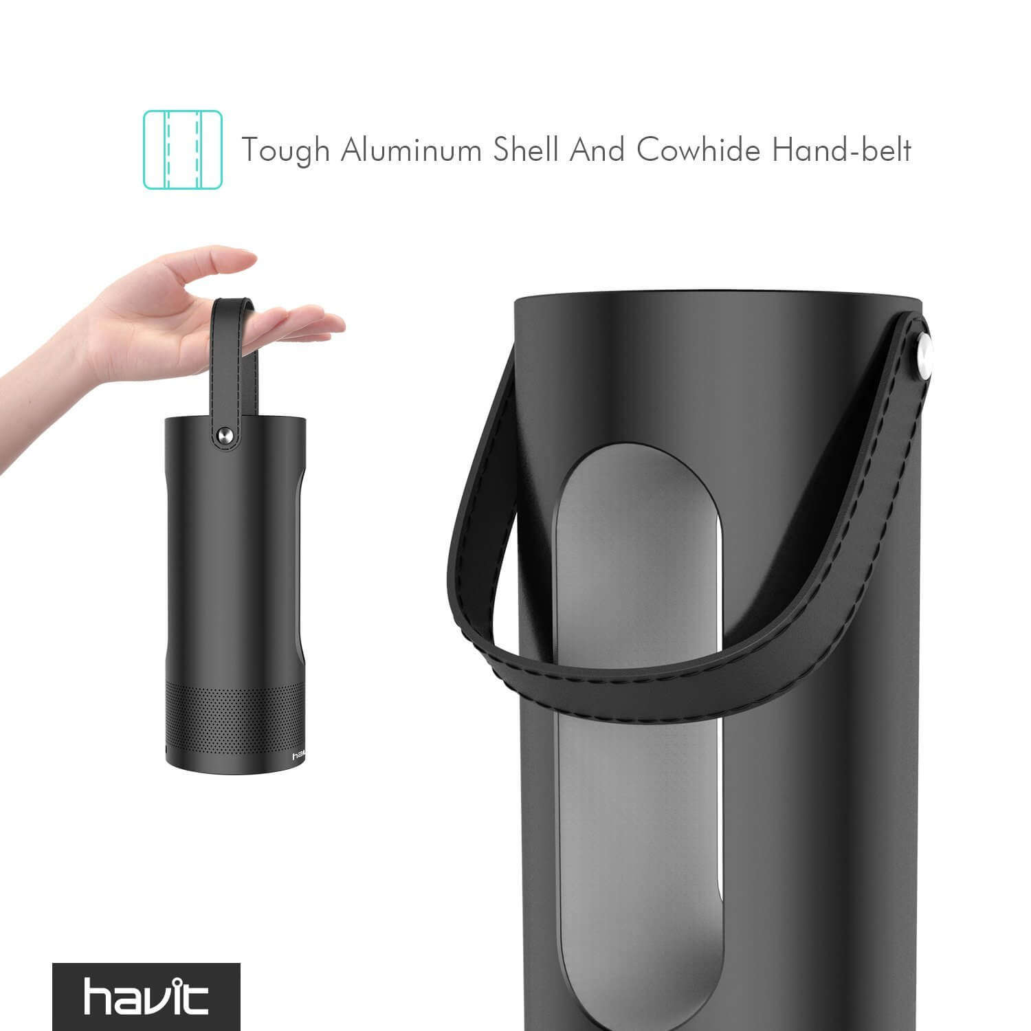 HAVIT M9 Surround Sound Bluetooth-Lautsprecher mit 4000-mAh-Powerbank und mehrfarbiger LED