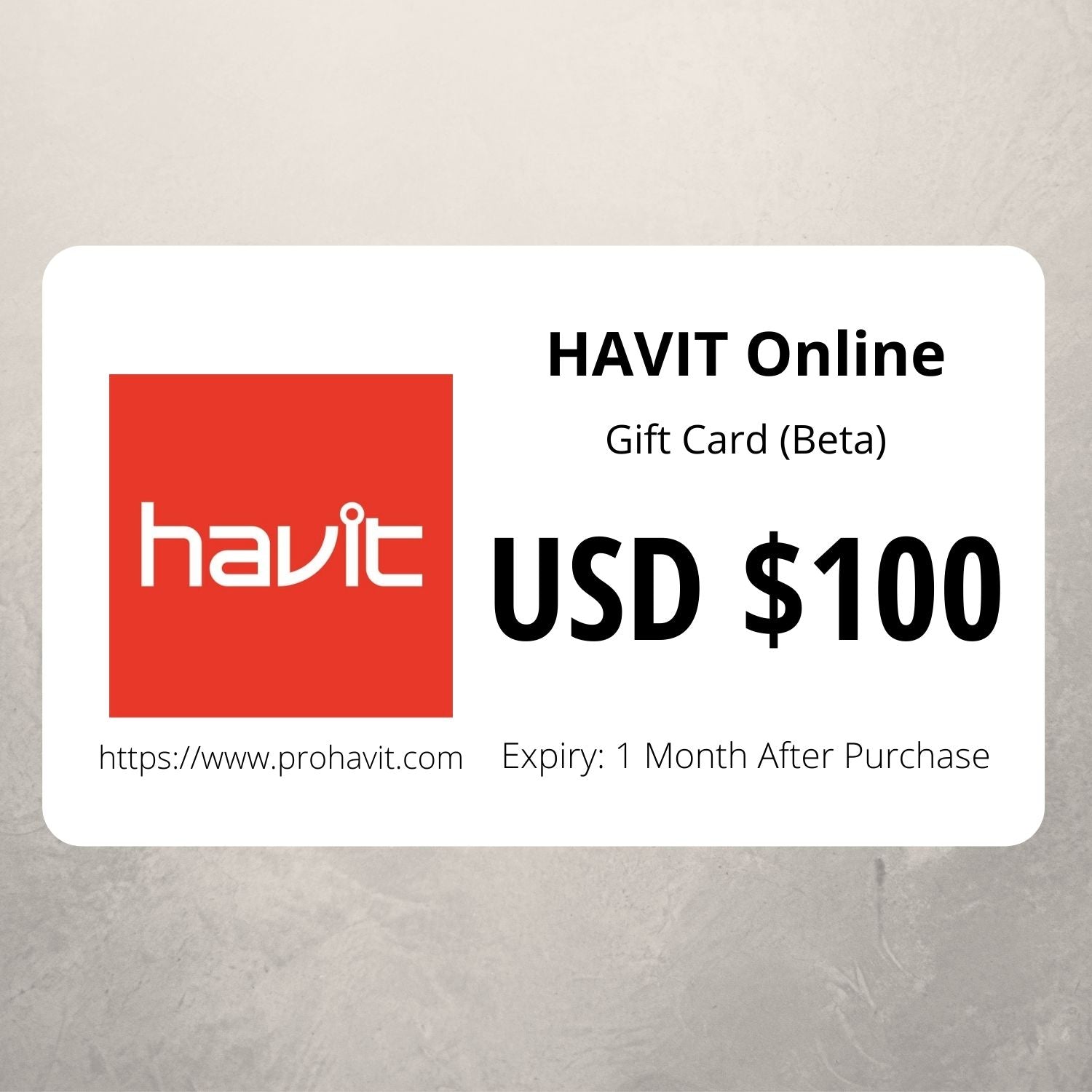 Carte-cadeau numérique en ligne HAVIT (bêta)