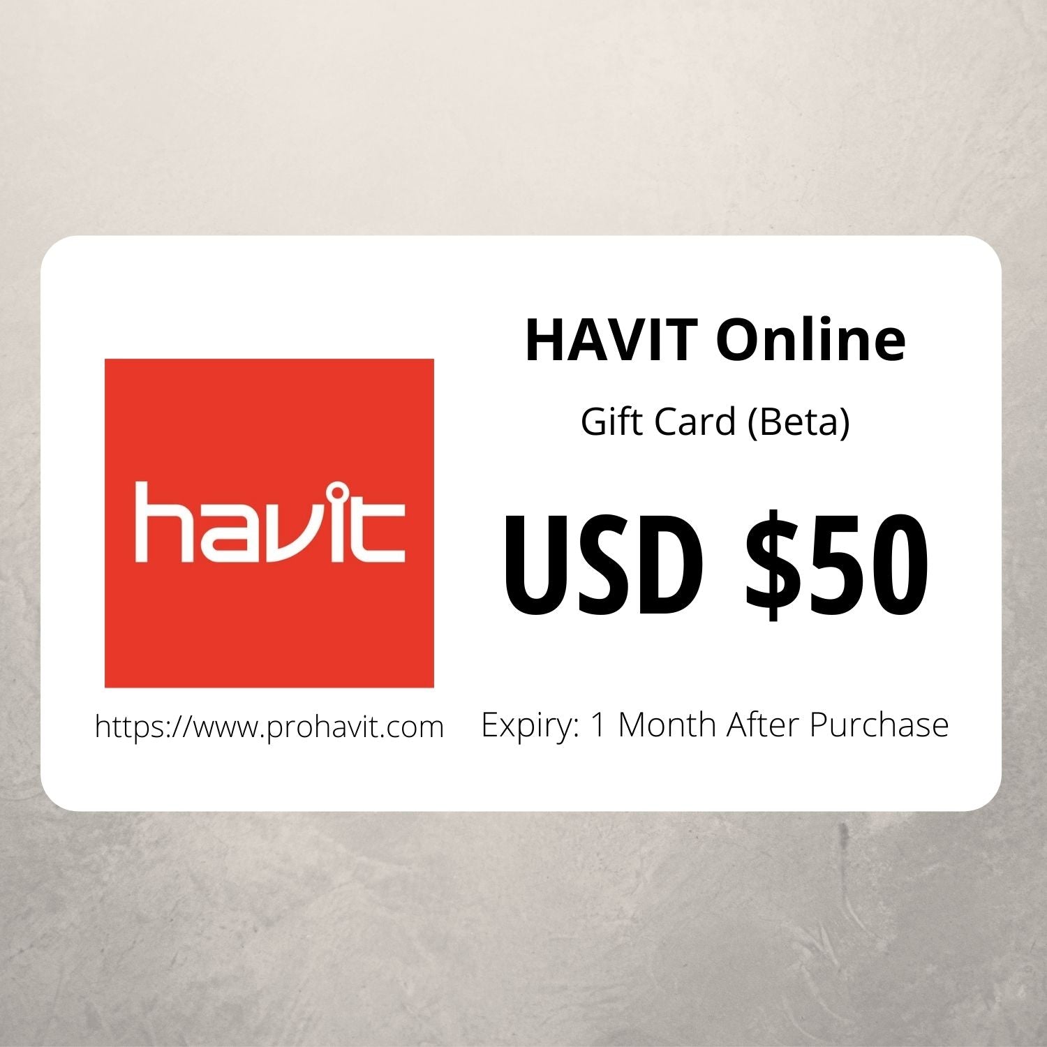 Digitale Online-Geschenkkarte von HAVIT (Beta)