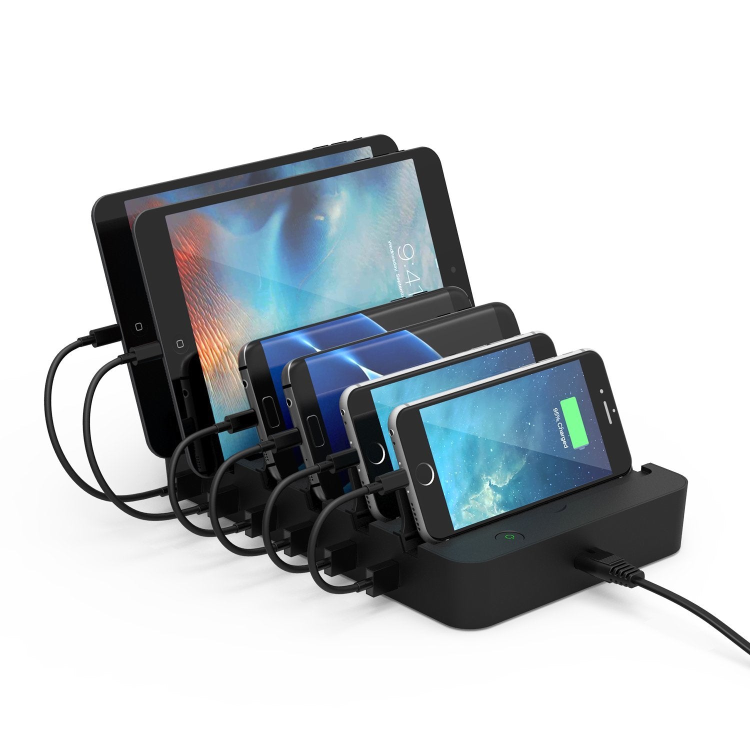 HAVIT YA60WS-6U Multi-Geräte-Ladestation für Telefon und Tablet, 6 Anschlüsse, 5 V, 10 A, 60 W